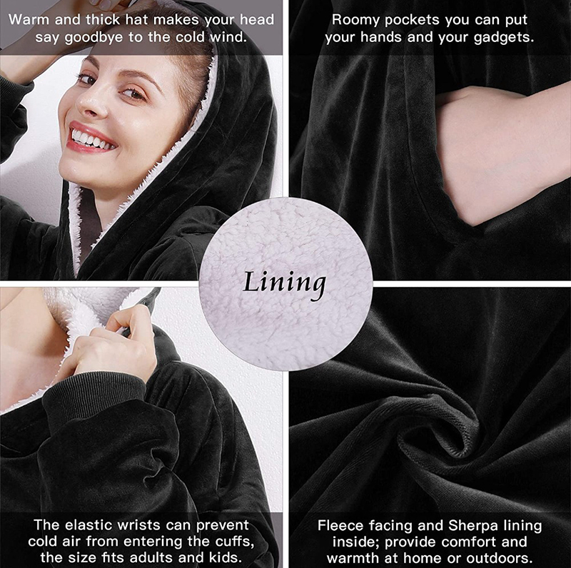 Sudadera gigante de manta ultra cómoda para una relajación total